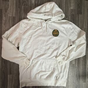 Vans Off The Wall Palm Tree Sunset Graphic White Hoodie Sweatshirt Size L
